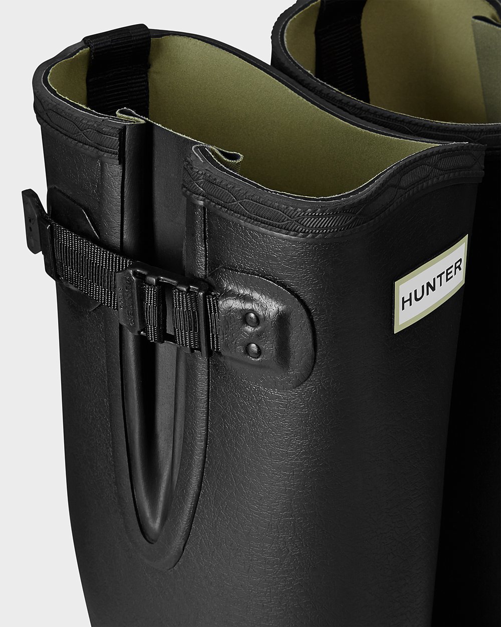 Mens Tall Rain Boots - Hunter Balmoral Adjustable 3Mm Neoprene (97PTVOHZI) - Black